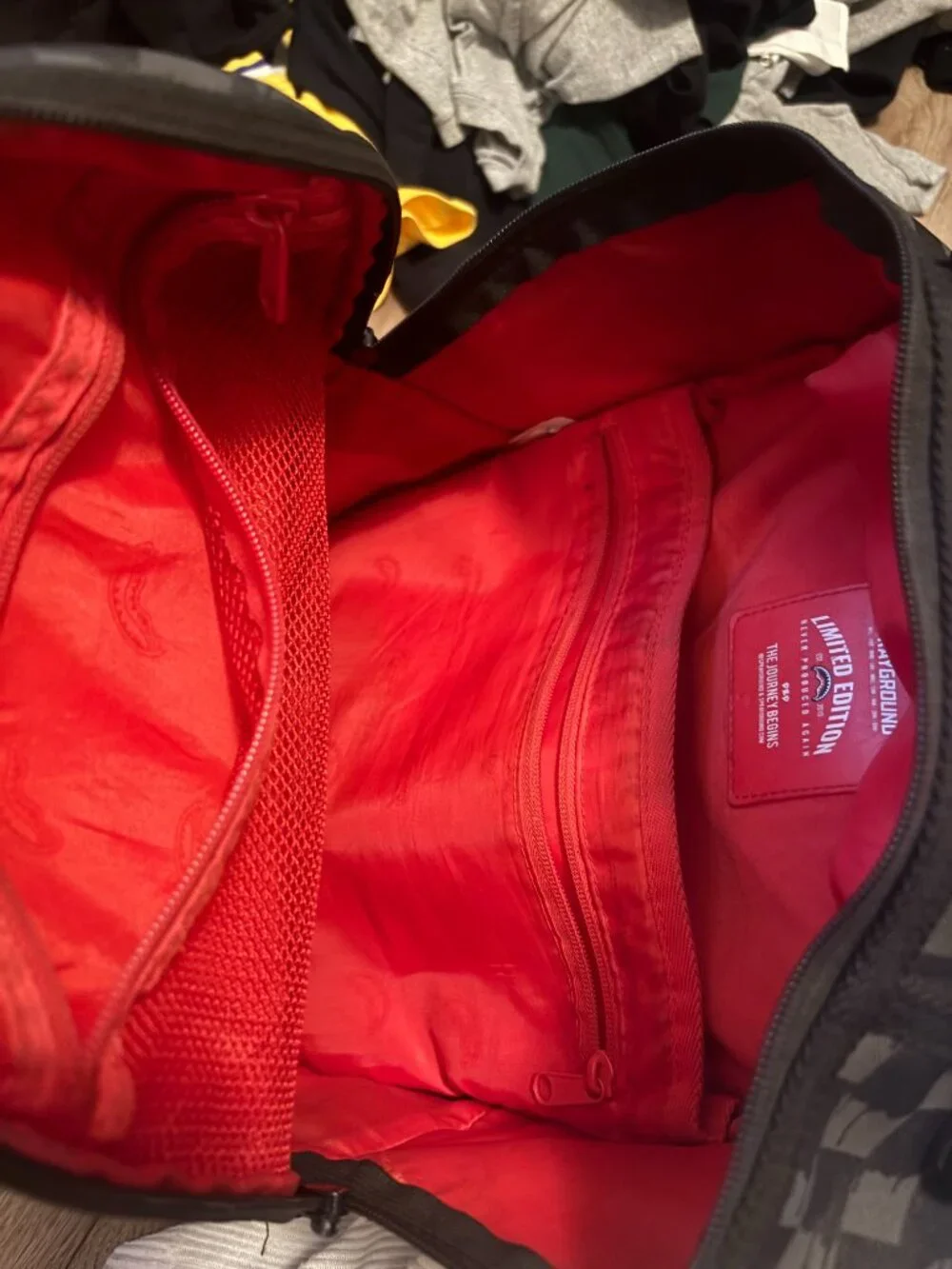 Sprayground Shark Mouth Backpack Limited Edition Black Checkered